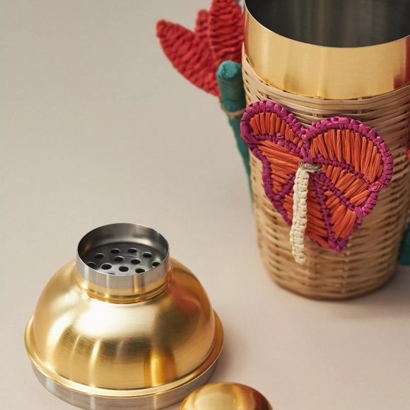 Anthropologie Abacaxi Ice Bucket and Cocktail Shaker, Set of 2, Sold Out Design - Picture 8 of 12